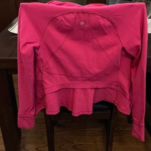 Pink Lululemon zip up size 6